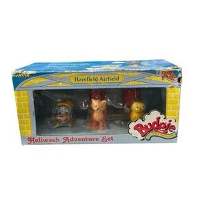 Budgie Heliwash Adventure Set 8431 Little Helicopter Oliver Owl Fergus Cat Toys